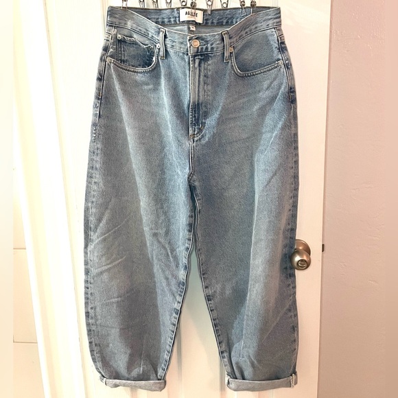 AGOLDE Balloon Ultra High Rise Curved Taper Jean in Revival - Picture 3 of 6